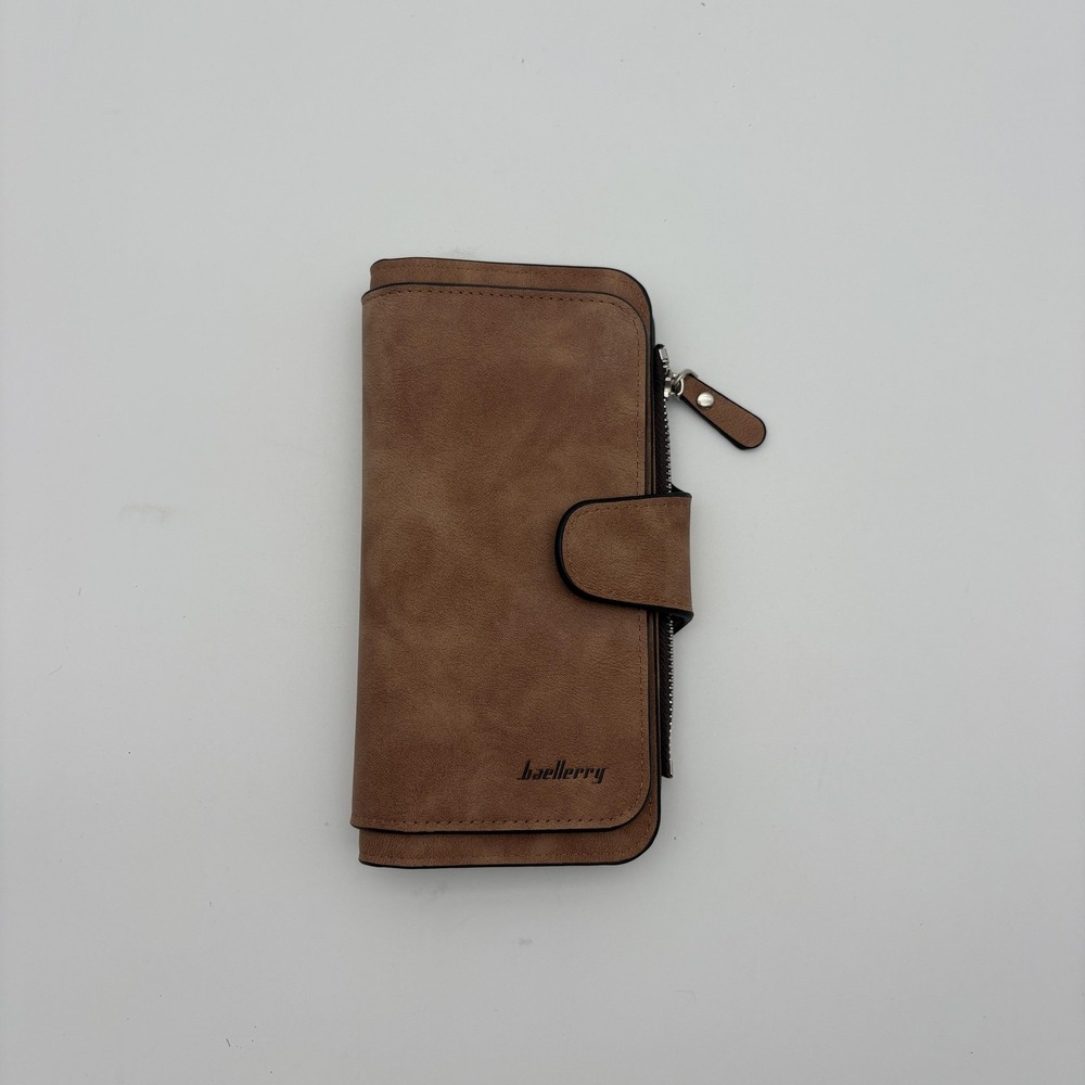 Baellerry Wallet Womens One‎ Size Brown Zip Around Faux Leather Credit Card